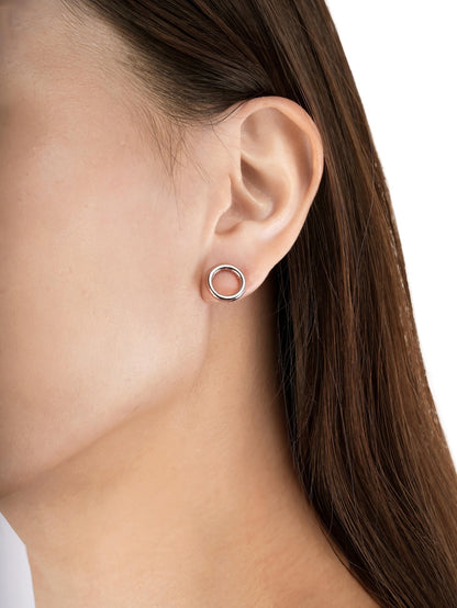 Donut Studs 18K Rose Gold (1) – Mondays Made Flower & Birthstone Jewelry Singapore