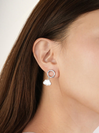 Donut Studs S925 Silver Rhodium (3) – Mondays Made Flower & Birthstone Jewelry Singapore