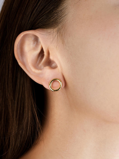 Donut Studs 18K Gold (2) – Mondays Made Flower & Birthstone Jewelry Singapore