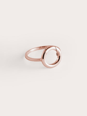 Donut Charm Ring 18K Rose Gold Side (2) – Mondays Made Flower & Birthstone Jewelry Singapore
