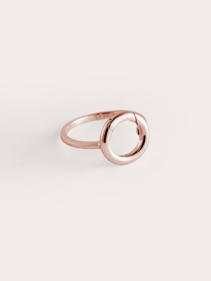 Donut Charm Ring 18K Rose Gold Side (2) – Mondays Made Flower & Birthstone Jewelry Singapore