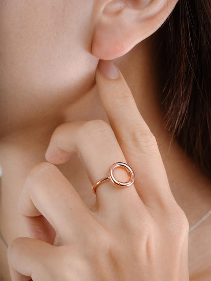 Donut Charm Ring 18K Rose Gold (5) – Mondays Made Flower & Birthstone Jewelry Singapore