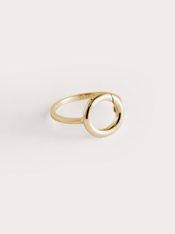 Donut Charm Ring 18K Gold Side (2) – Mondays Made Flower & Birthstone Jewelry Singapore