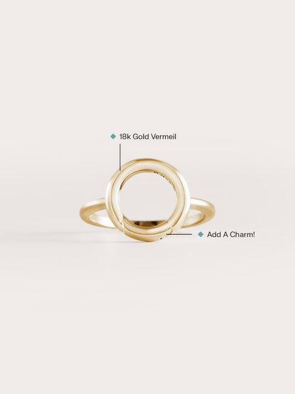 Donut Charm Ring 18K Gold (4) – Mondays Made Flower & Birthstone Jewelry Singapore