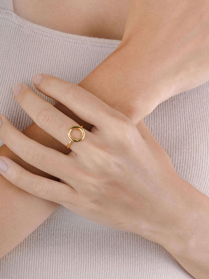 Donut Charm Ring 18K Gold (6) – Mondays Made Flower & Birthstone Jewelry Singapore