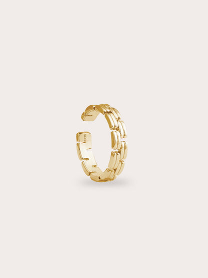 Duo Link Chain Ring 18K Gold (5) – Mondays Made Flower & Birthstone Jewelry Singapore