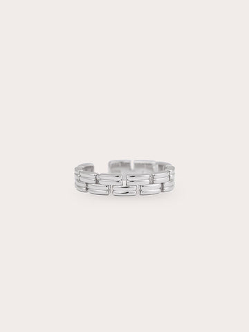 Duo Link Chain S925 Silver Rhodium Close Up (2) – Mondays Made Flower & Birthstone Jewelry Singapore