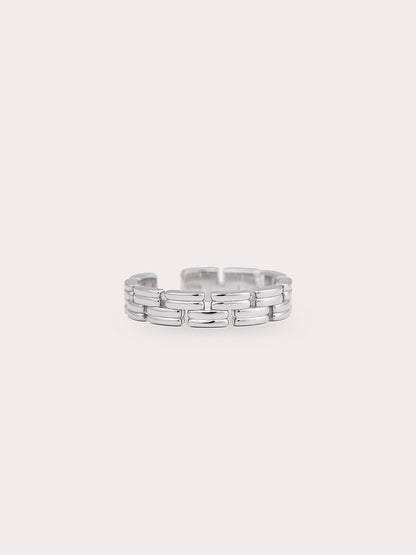 Duo Link Chain S925 Silver Rhodium Close Up (2) – Mondays Made Flower & Birthstone Jewelry Singapore