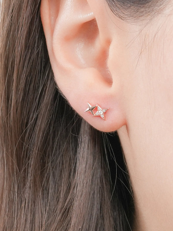 Duo Sparkle Flatback Earring