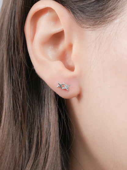 Duo Sparkle Flatback Earring