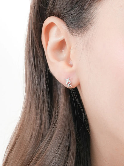 Duo Sparkle Flatback Earring