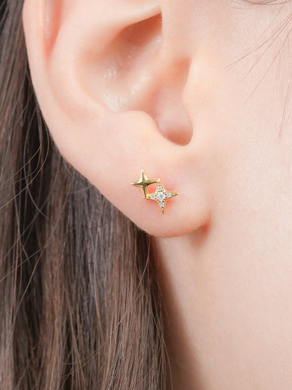 Duo Sparkle Flatback Earring