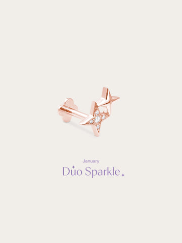 Duo Sparkle Flatback Earring