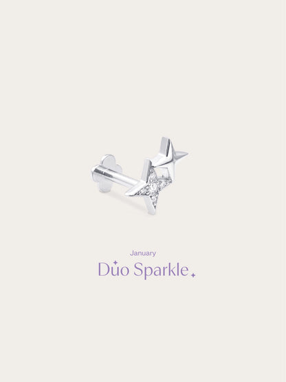 Duo Sparkle Flatback Earring