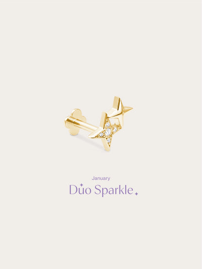 Duo Sparkle Flatback Earring