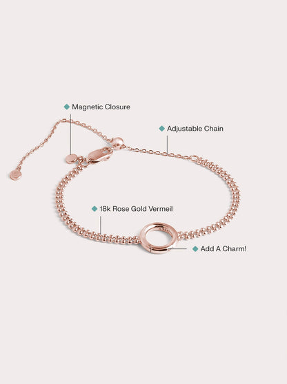 Duo Bead 18K Rose Gold (2) – Mondays Made Flower & Birthstone Jewelry Singapore