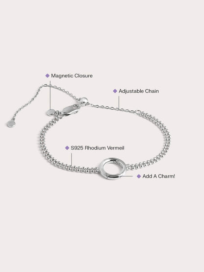 Duo Bead S925 Silver Rhodium (2) – Mondays Made Flower & Birthstone Jewelry Singapore
