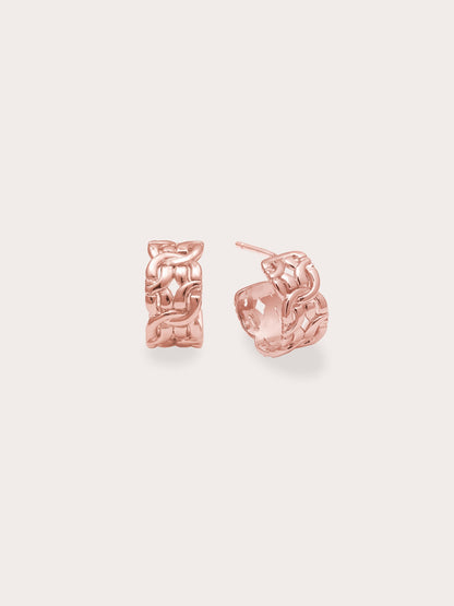 Entwined Hoop 18K Rose Gold – Mondays Made Flower & Birthstone Jewelry Singapore
