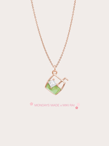 Everyday Matcha Necklace 18K Rose Gold (1) – Mondays Made Flower & Birthstone Jewelry Singapore