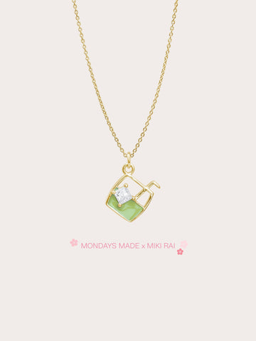 Everyday Matcha Necklace 18K Gold (2) – Mondays Made Flower & Birthstone Jewelry Singapore