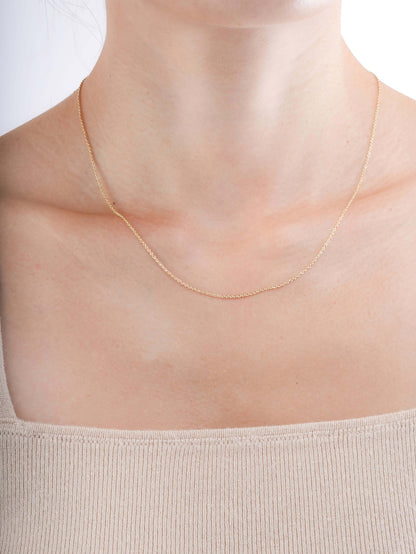 Fine Chain Necklace 18K Gold (2) – Mondays Made Flower & Birthstone Jewelry Singapore
