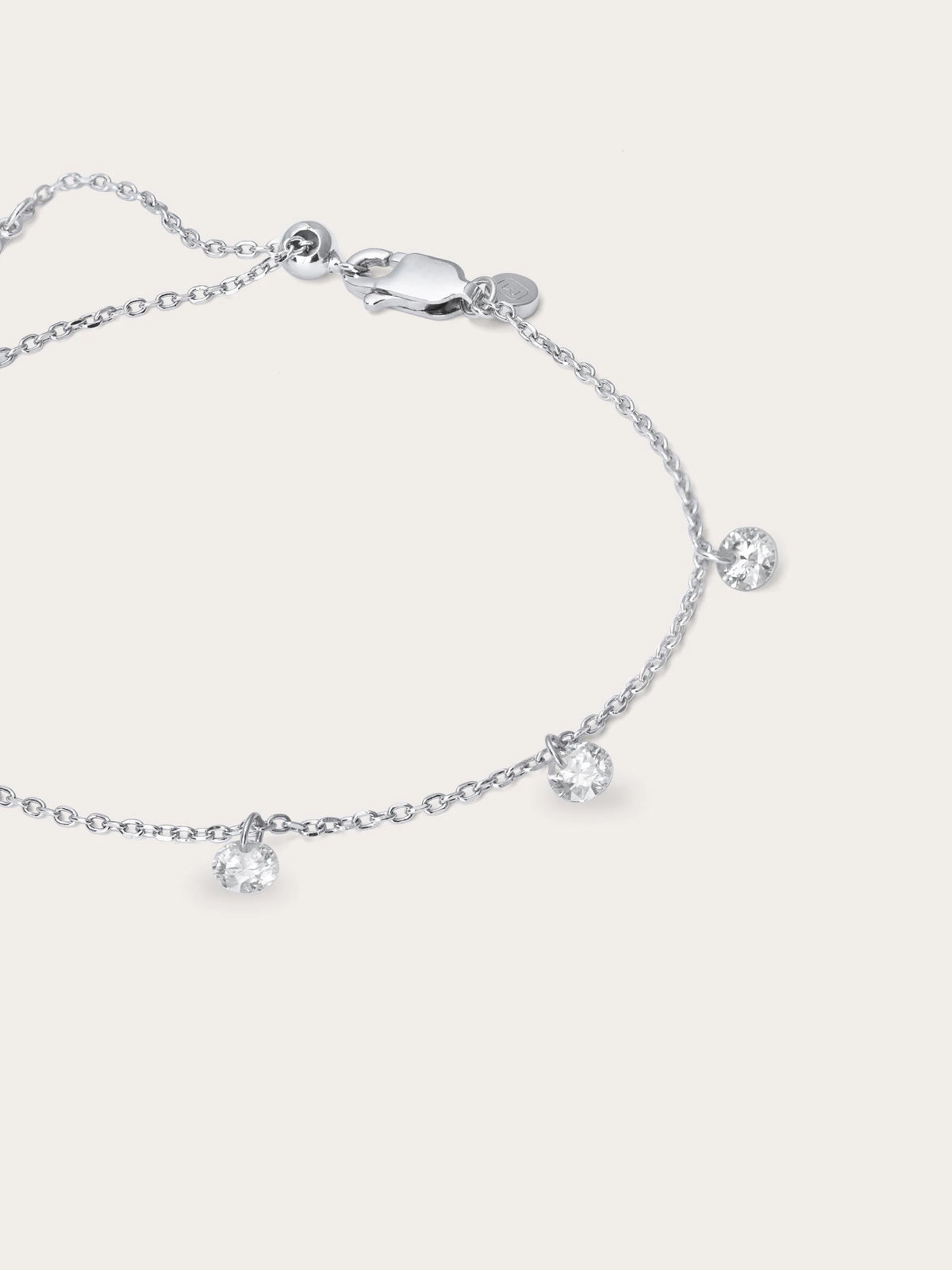 Floating Moissanite Trio Bracelet