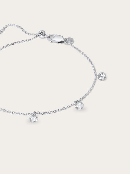 Floating Moissanite Trio Bracelet