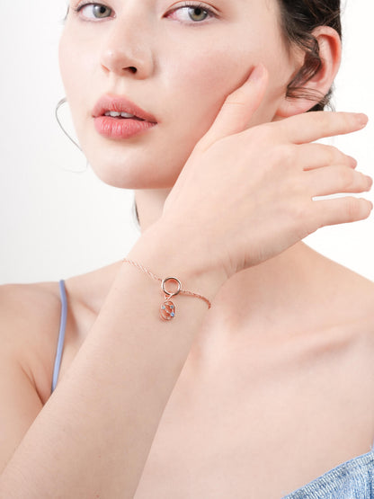 Gemini Charm Zodiac Charm Jewelry 18K Rose Gold – Mondays Made Flower & Birthstone Jewelry Singapore