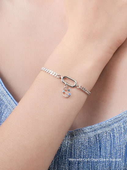 Gemini Charm Zodiac Charm Jewelry S925 Silver Rhodium Worn With – Mondays Made Flower & Birthstone Jewelry Singapore