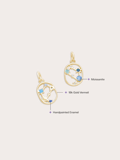 Gemini Charm 18K Gold (2) – Mondays Made Flower & Birthstone Jewelry Singapore