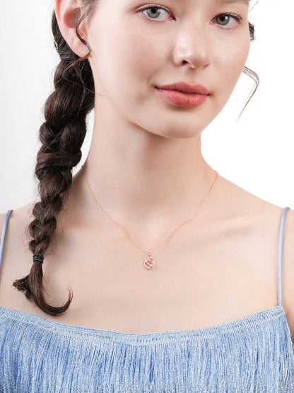 Gemini Necklace Zodiac Jewelry 18K Rose Gold (2) – Mondays Made Flower & Birthstone Jewelry Singapore
