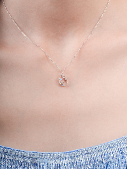 Gemini Necklace Zodiac Jewelry S925 Silver Rhodium (3) – Mondays Made Flower & Birthstone Jewelry Singapore