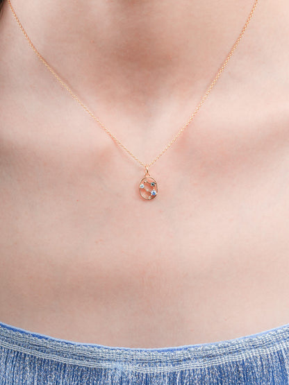Gemini Necklace Zodiac Jewelry 18K Gold (1) – Mondays Made Flower & Birthstone Jewelry Singapore