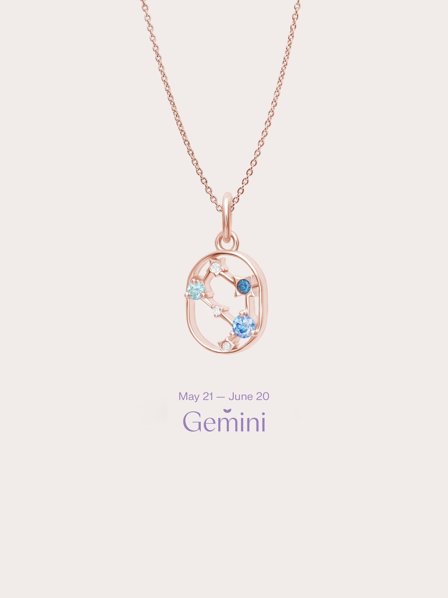 Gemini Necklace - Zodiac Sign Jewelry