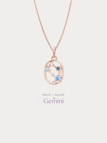 Gemini Necklace - Zodiac Sign Jewelry