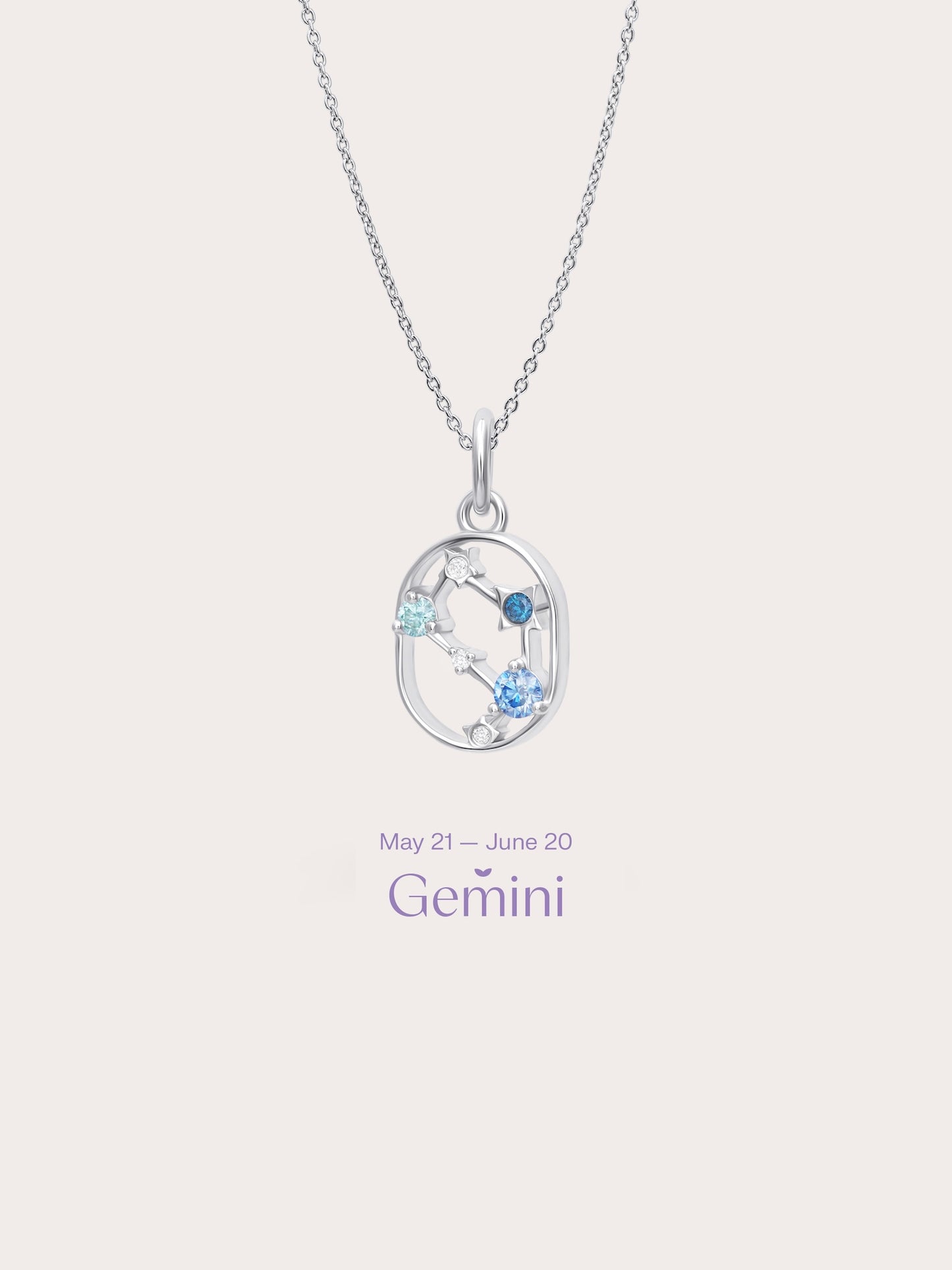 Gemini Necklace - Zodiac Sign Jewelry