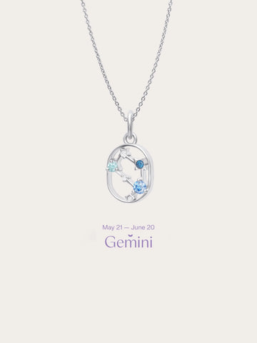 Gemini Necklace - Zodiac Sign Jewelry
