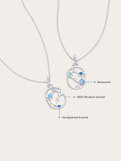 Gemini Necklace - Zodiac Sign Jewelry