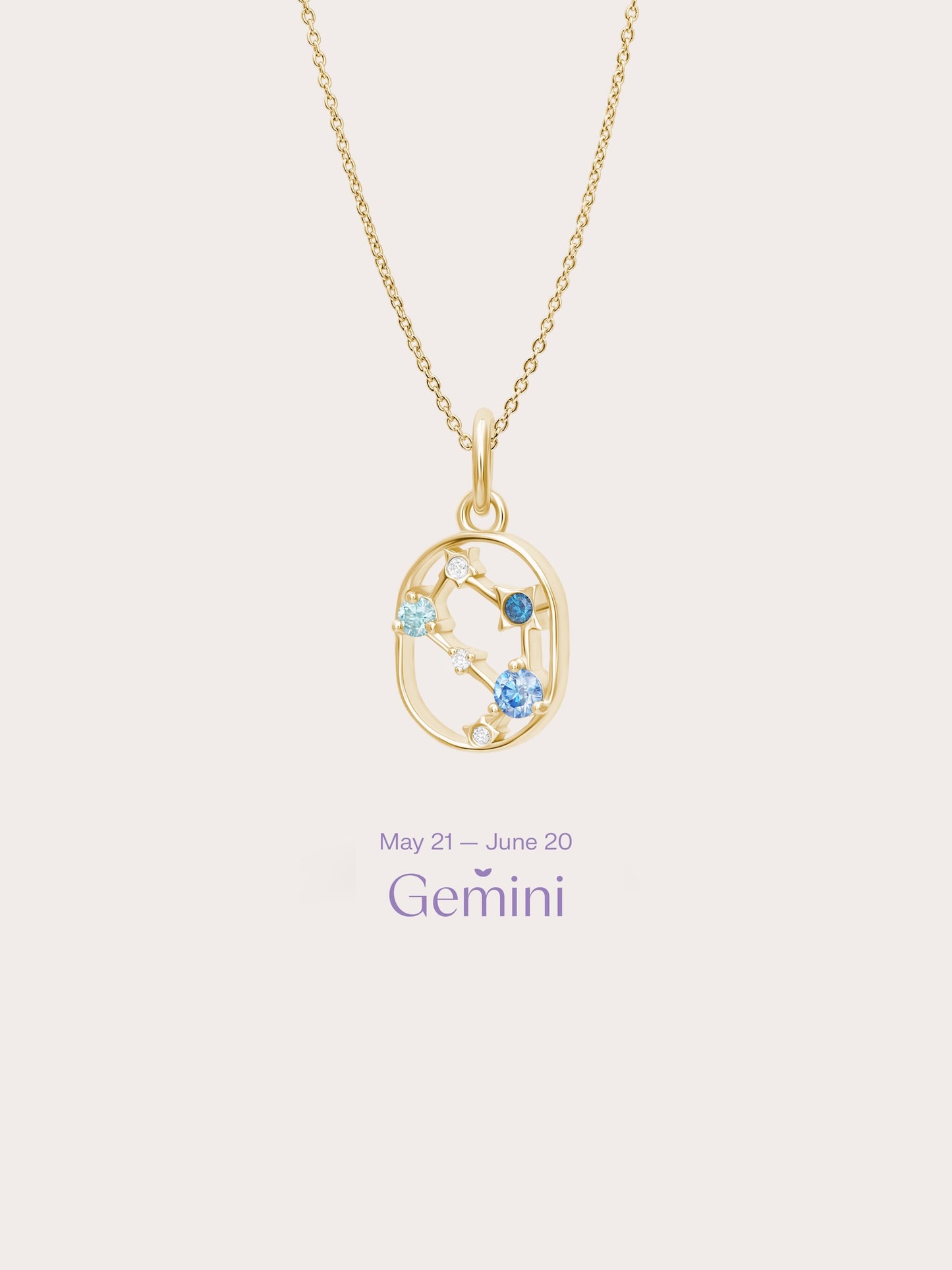 Gemini Necklace - Zodiac Sign Jewelry