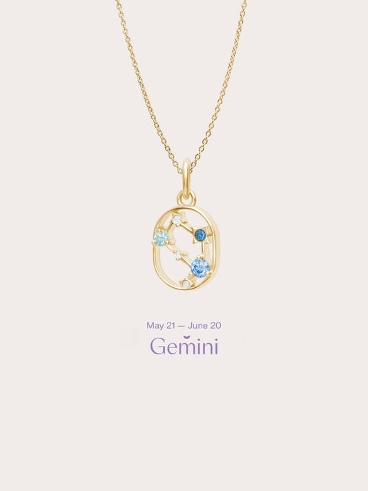 Gemini Necklace - Zodiac Sign Jewelry