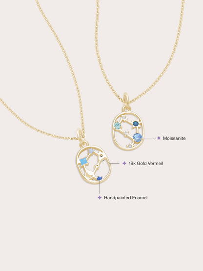 Gemini Necklace 18K Gold (2) – Mondays Made Flower & Birthstone Jewelry Singapore