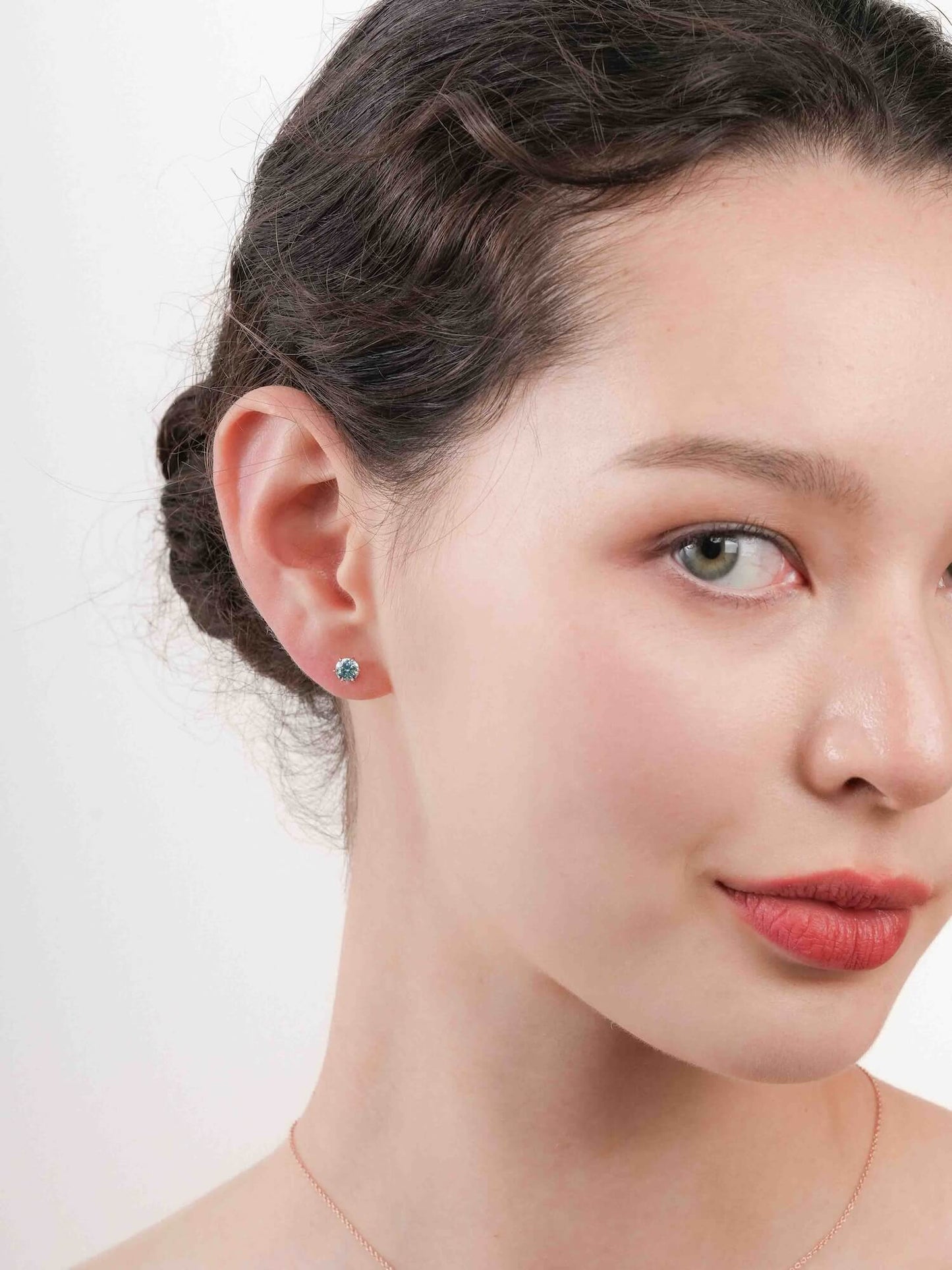 Glacier Blue Moissanite Stud Earrings (0.5ct)