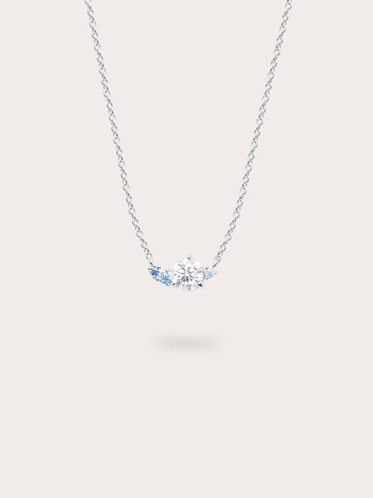 Glacier Moissanite Cluster Necklace