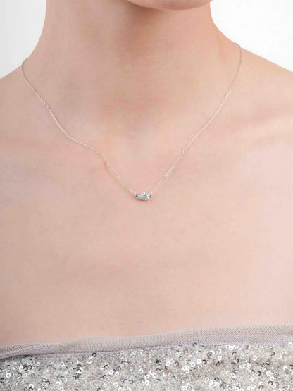 Glacier Moissanite Cluster Necklace