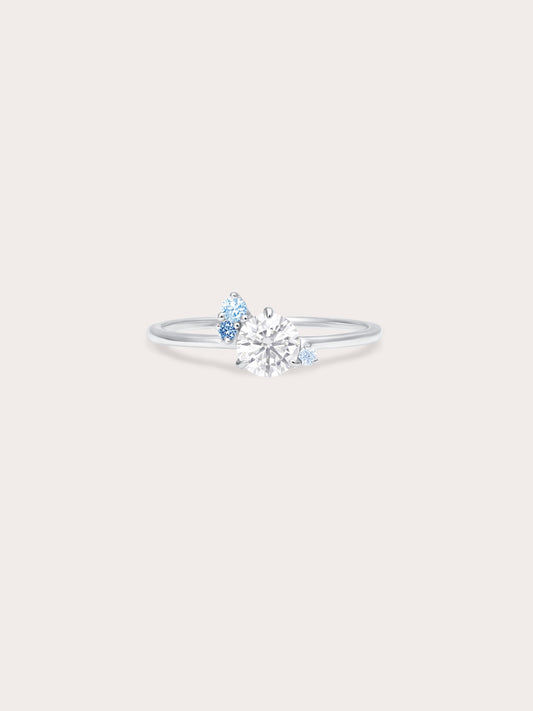 Glacier Moissanite Cluster Ring