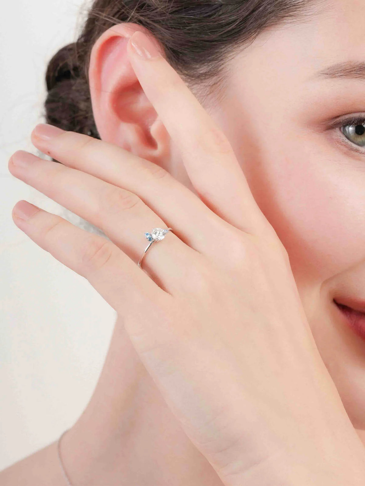 Glacier Moissanite Cluster Ring