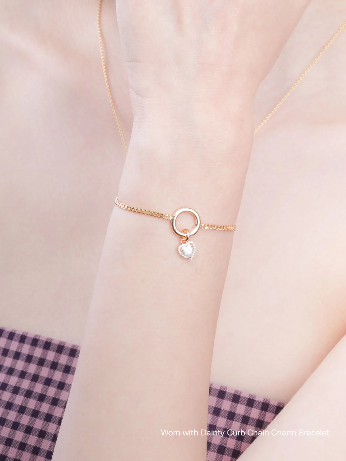 Halo Heart Charm - Moissanite
