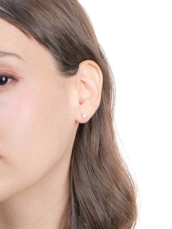 Heart Solitaire Flatback Earring