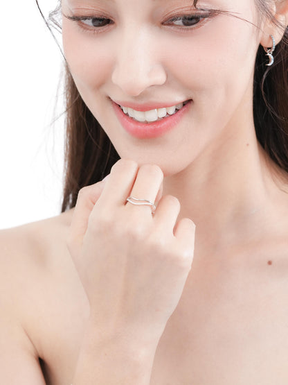 Infinity Starlight Ring S925 Silver Rhodium (5) – Mondays Made Flower & Birthstone Jewelry Singapore