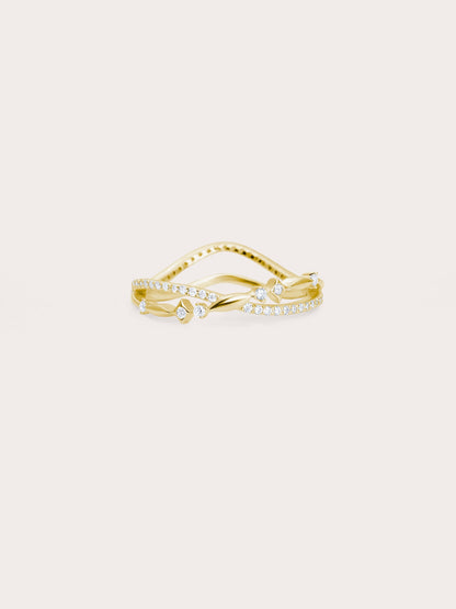 Infinity Starlight Ring 18K Gold (1) – Mondays Made Flower & Birthstone Jewelry Singapore
